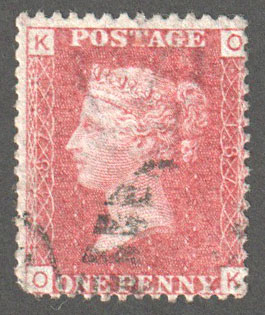 Great Britain Scott 33 Used Plate 187 - OK - Click Image to Close